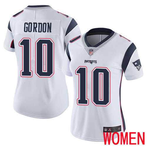 New England Patriots Football #10 Vapor Untouchable Limited White Women Josh Gordon Road NFL Jersey->new england patriots->NFL Jersey
